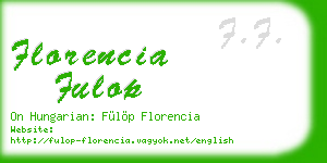 florencia fulop business card