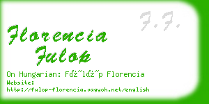 florencia fulop business card